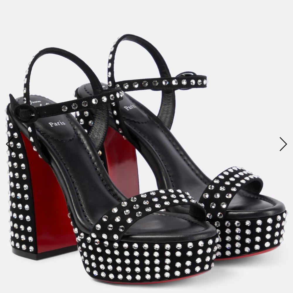 NWT Authentic Christian Louboutin Movida Jane Platform Sandals Size 37